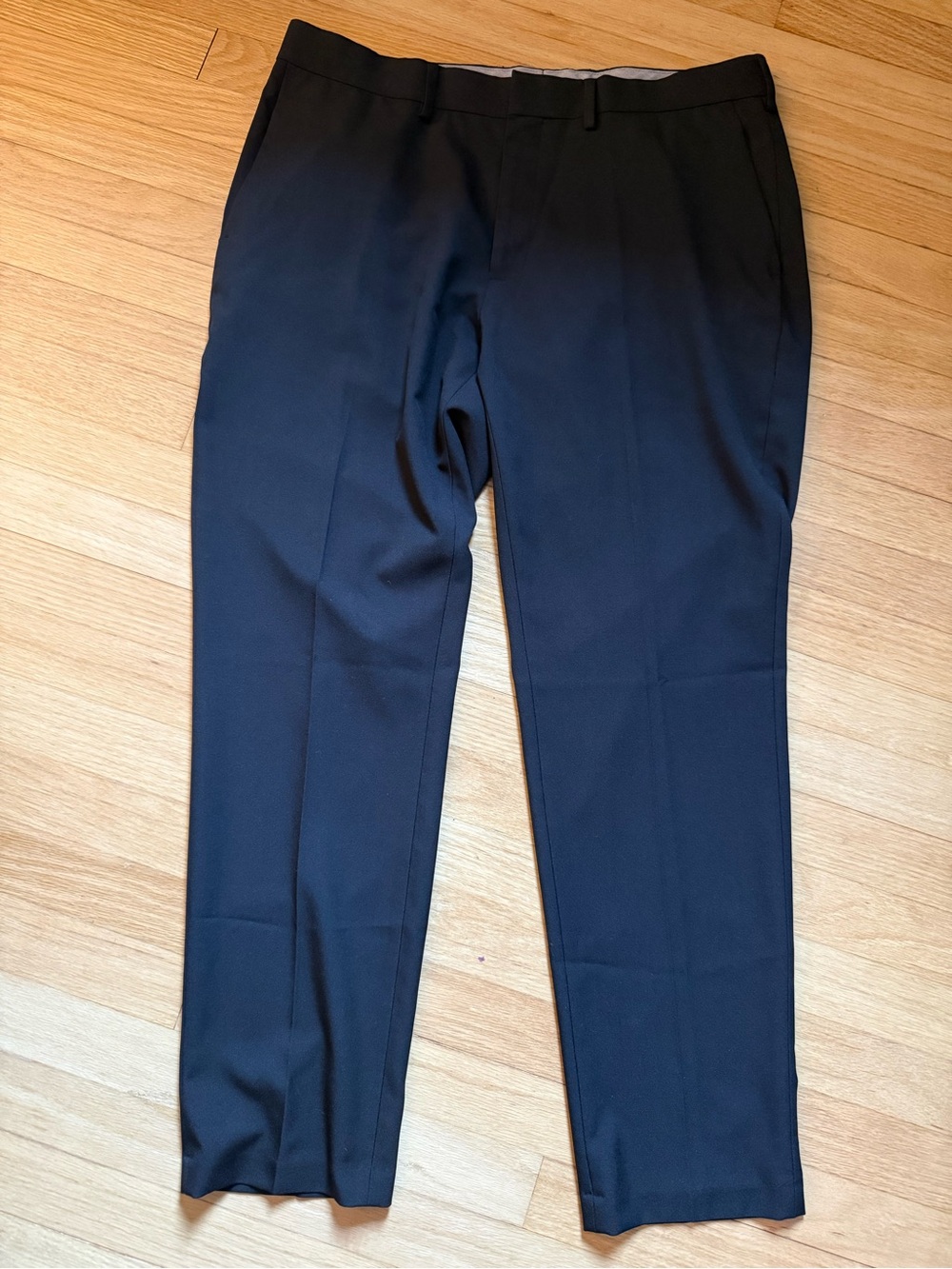 Haggar Black Flat-Front Dress Pants